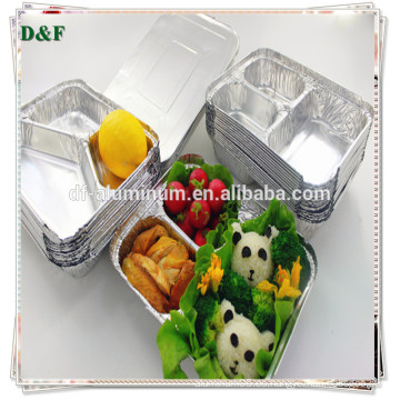 Caja de bento de aluminio desechable